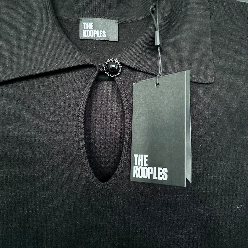 🖤🗝️ NWT The Kooples Keyhole Polo-Knit Midi Dress | Size 2 (M) | $385 Retail - Picture 8 of 13
